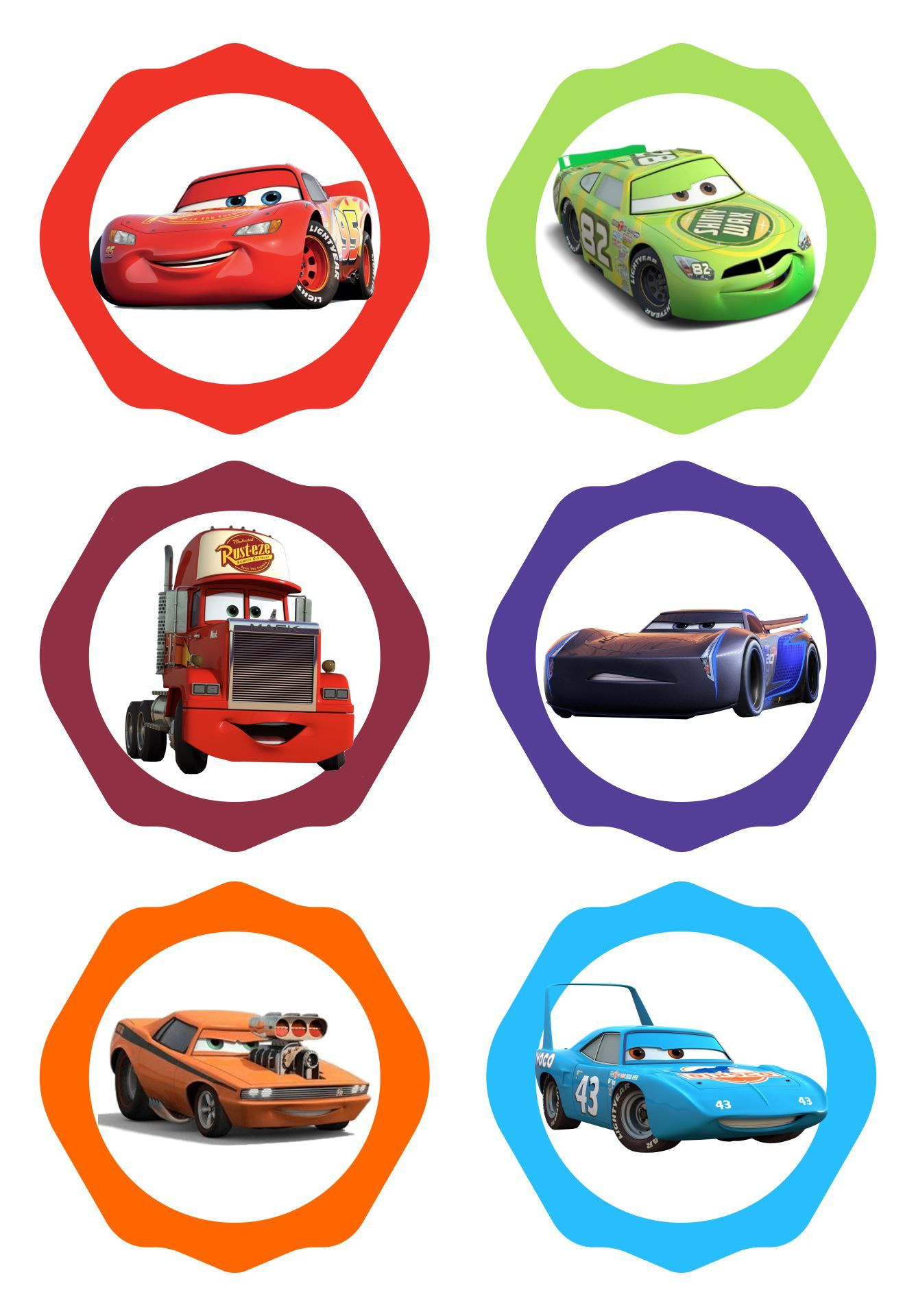 Disney Cars Cake Toppers - 10 Free Pdf Printables | Printablee intended for Free Printable Disney Cars Stickers