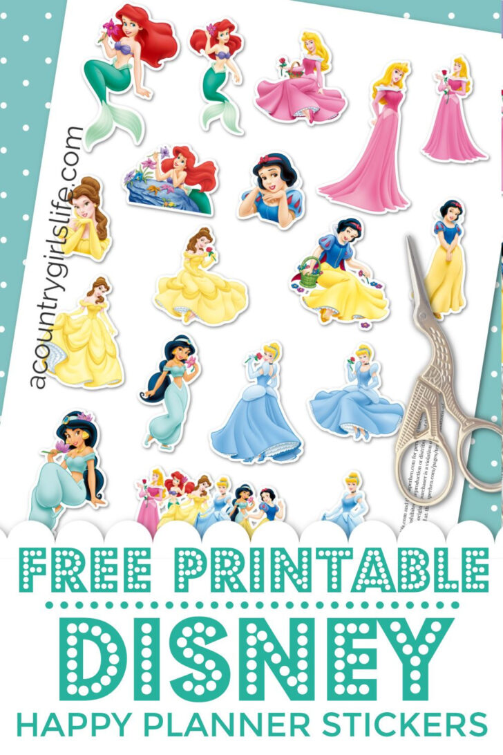 Free Printable Disney Princess Stickers