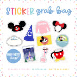 Stickers Happiest Things Disneyworld Disneyland Sticker Grab Bag Intended For Disney Parks Stickers Printable