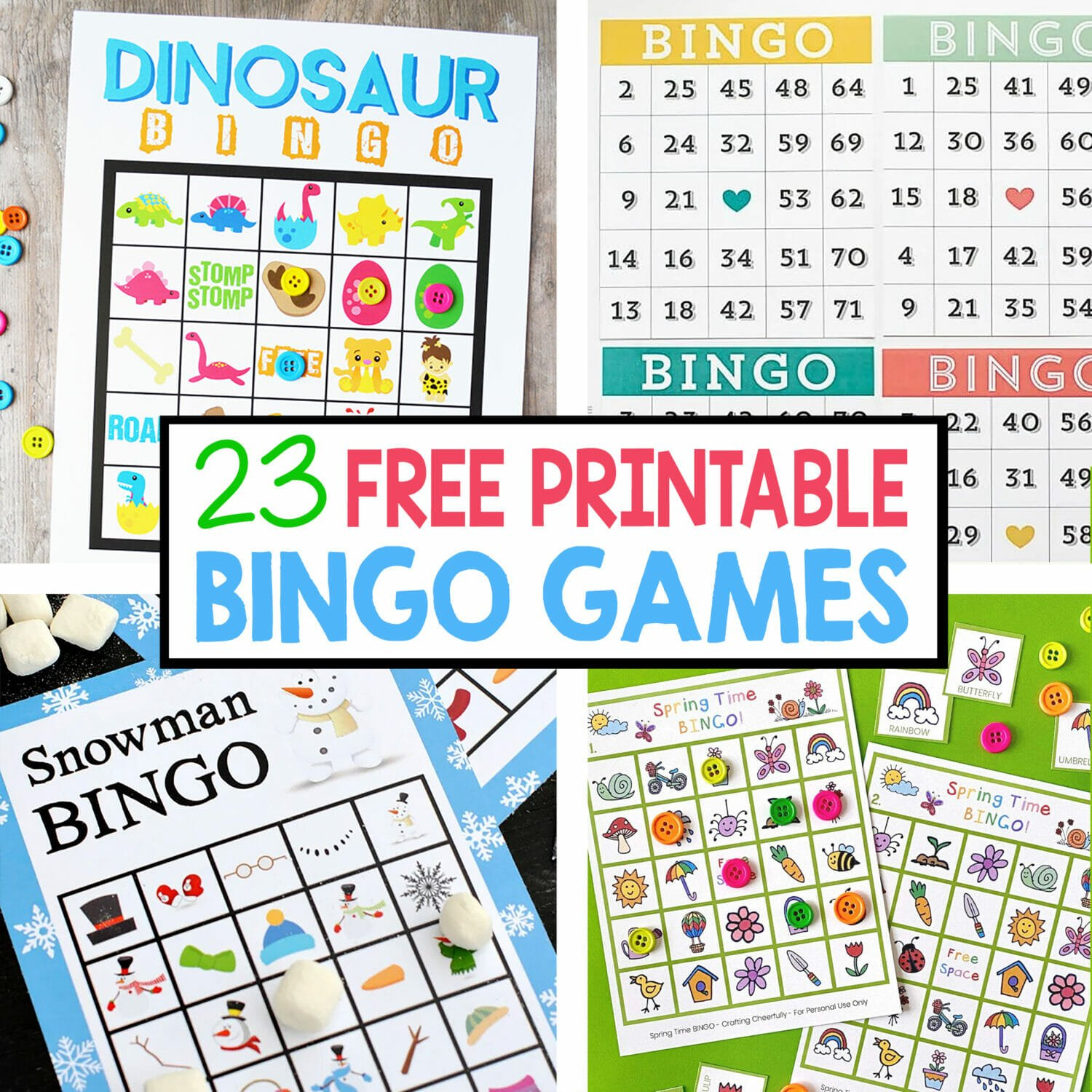 23 Free Printable Bingo Games - Crafting Cheerfully with Printable Bingo Cards Free