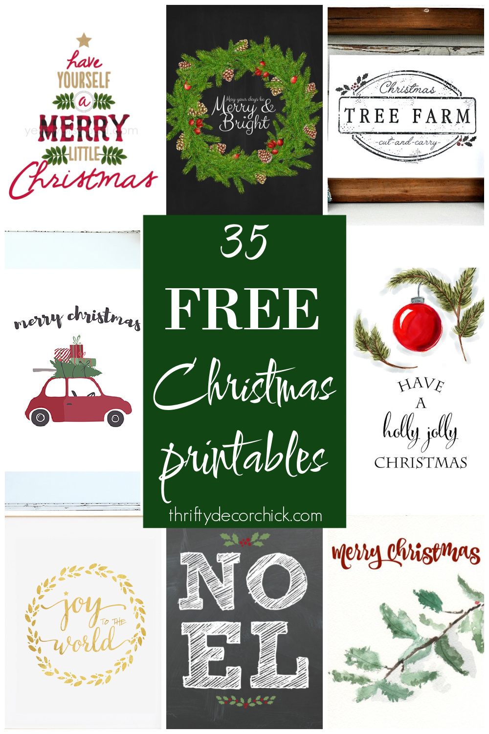 35 Free Christmas Printables To Deck Your Halls | Thrifty Decor intended for Free Printable Christmas Images