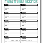 7 Free Printable Password Keeper Printables To Download Instantly For Printable Password Log App Free Download