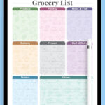 Download Printable Grocery List Template Pdf Within Grocery Checklist Happy Planner Printables Free Mini Size Shopping List