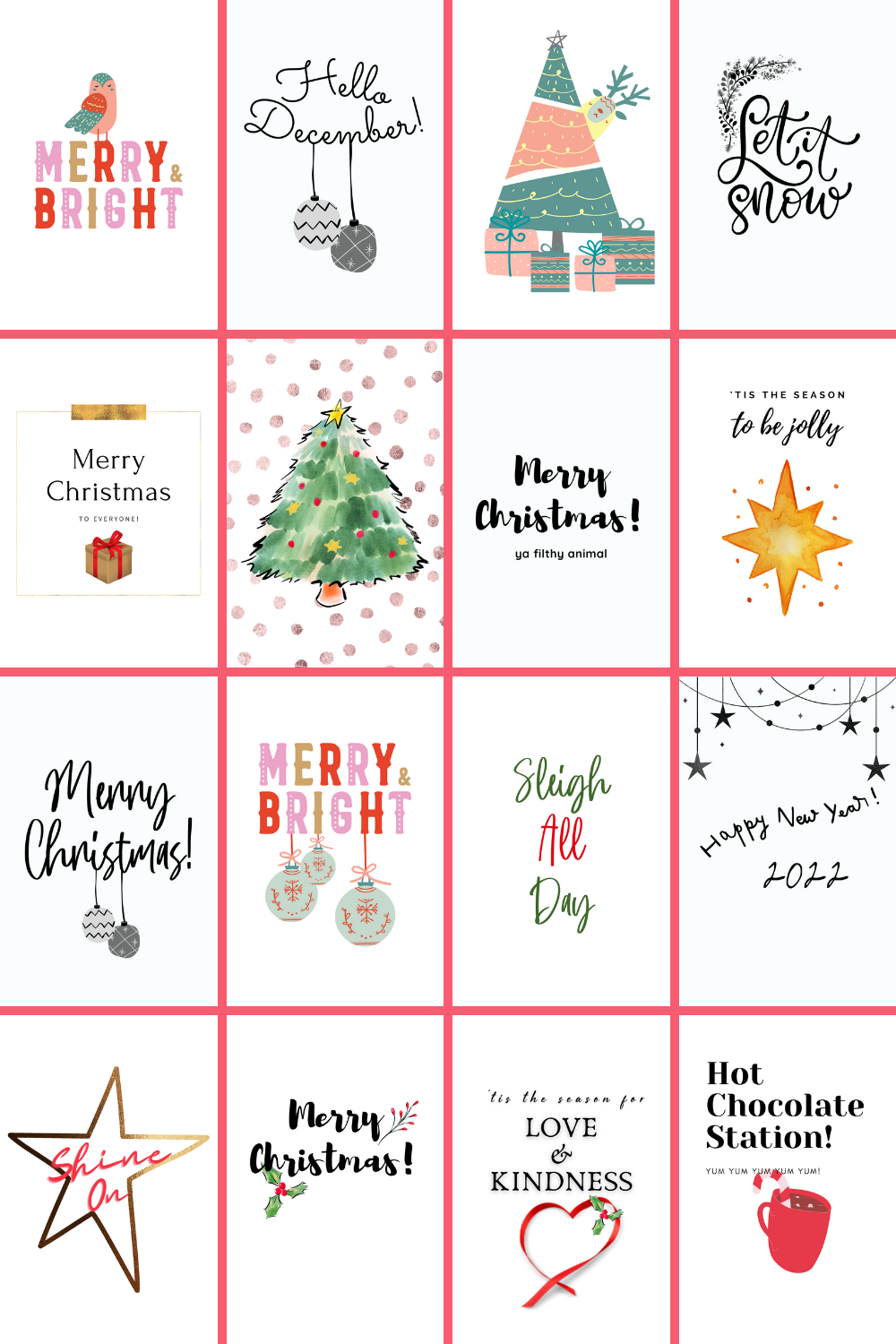 Free Christmas Printables For Stunning Wall Art And Journals inside Free Printable Christmas Images