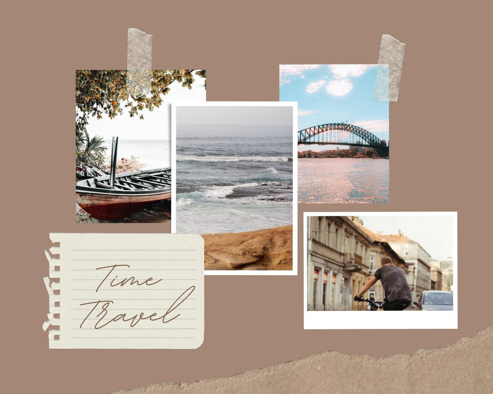 Free, Editable, Printable Travel Scrapbook Templates | Canva for Travel Scrapbook Embellishments Printable Free