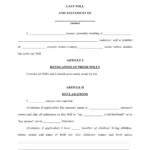 Free Last Will And Testament Template ⇒ Will Forms In Pdf And Doc Pertaining To Free Printable Will Forms