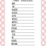 Free Printable Baby Shower Games   Download Instantly! With Free Printable Baby Shower Games