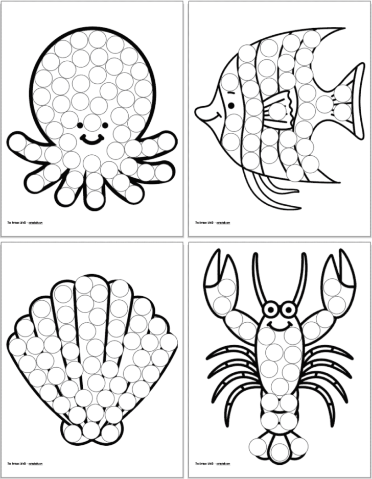 Ocean Do a Dot Printables Free