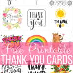 Free Printable Thank You Cards Regarding Free Printable Thank You Cards