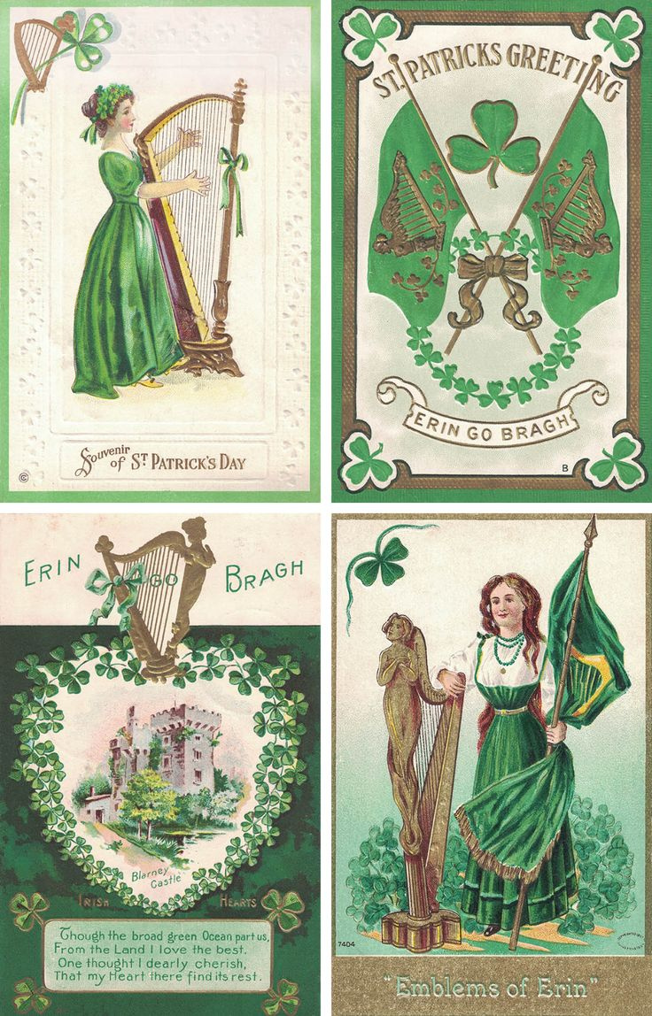 Free Printable Vintage St. Patrick&amp;#039;S Day Postcards inside Free Vintage Irish Printable