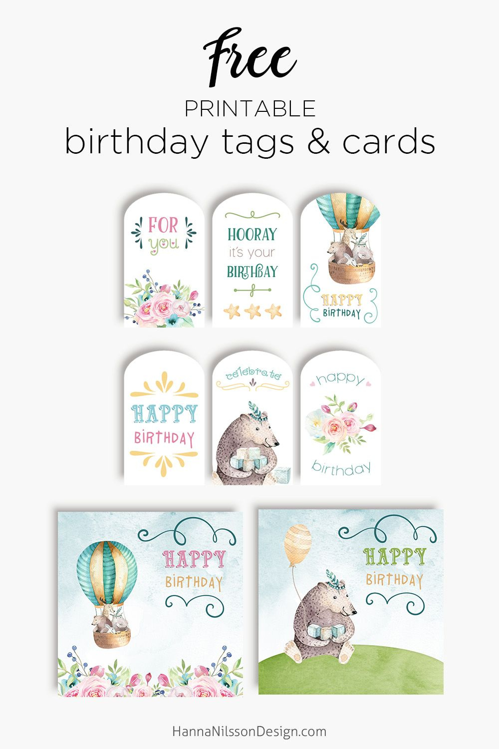 Happy Birthday Printable Tags And Cards | Free Kids&amp;#039; Birthday pertaining to Free Printable Girls Birthday Gift Tags