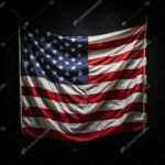 High Resolution Cinematic American Flag On Black Background | Free Inside Free Printable Flag Background High Resolution American Flag