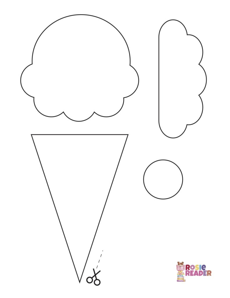 Ice Cream Template - Reading Adventures For Kids Ages 3 To 5 pertaining to Ice Cream Cone Template Printable Free