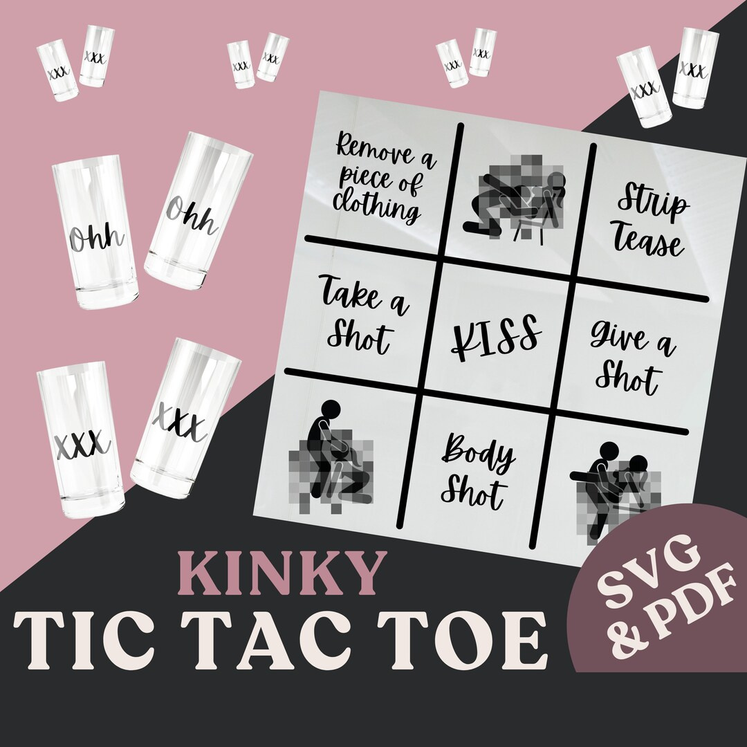 Kinky Tic Tac Toe Svg. Adult Only. Tic Tac Toe For Svg With A Drinking Game Pdf Printable. Fun Downloadable Adult Couples Games. Mature - Etsy with regard to Adult Tic Tac Dirty Labels Free Printable