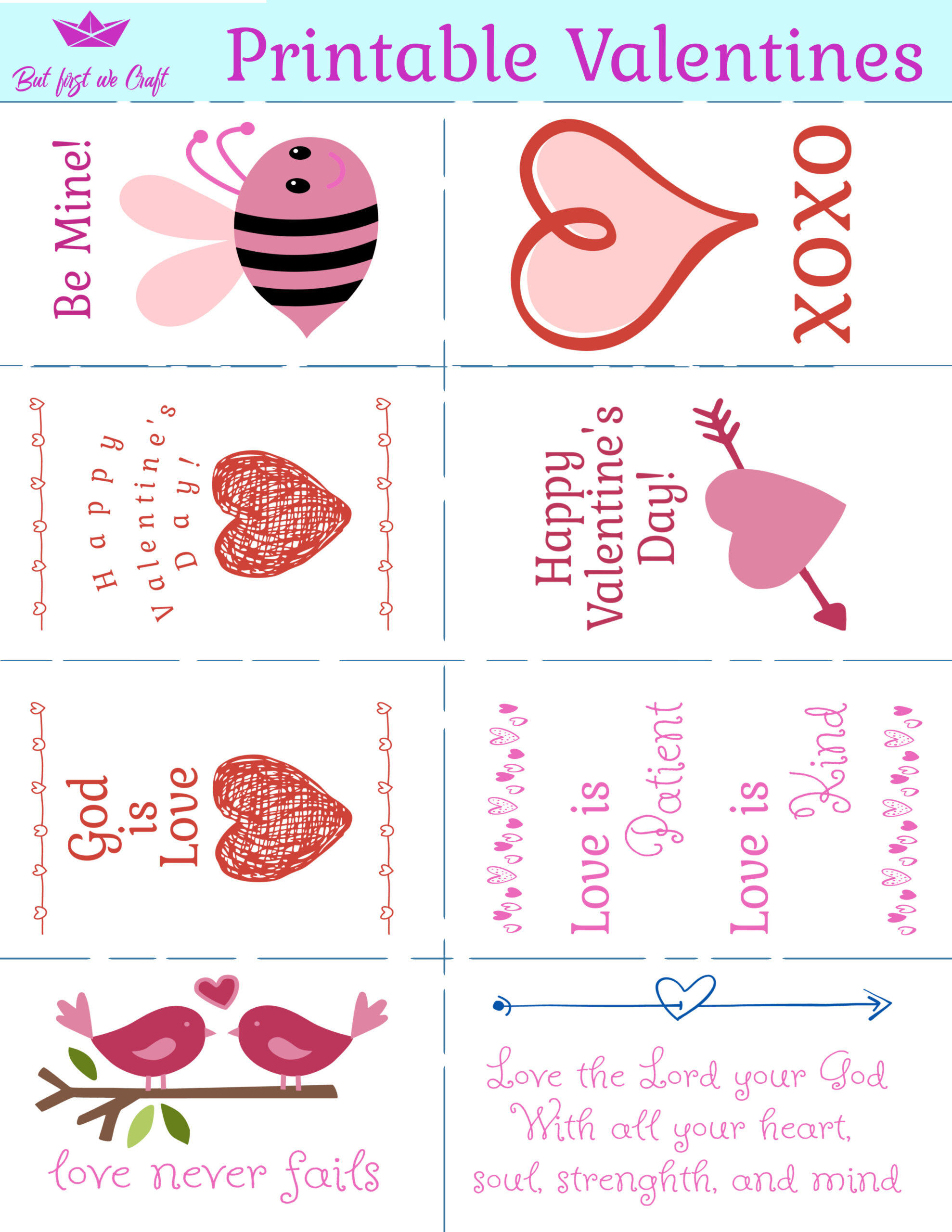 New Free Printable Valentine&amp;#039;S Day Cards For Kids – But First We Craft throughout Free Printable Valentines Day Cards