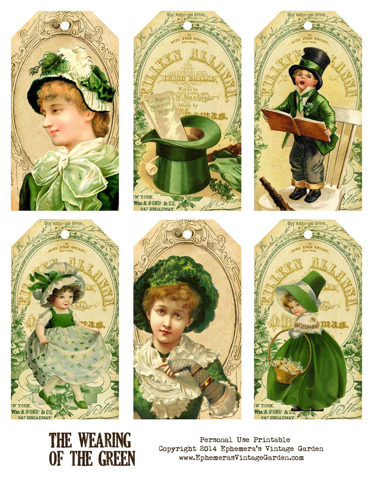 Pin Page regarding Free Vintage Irish Printable