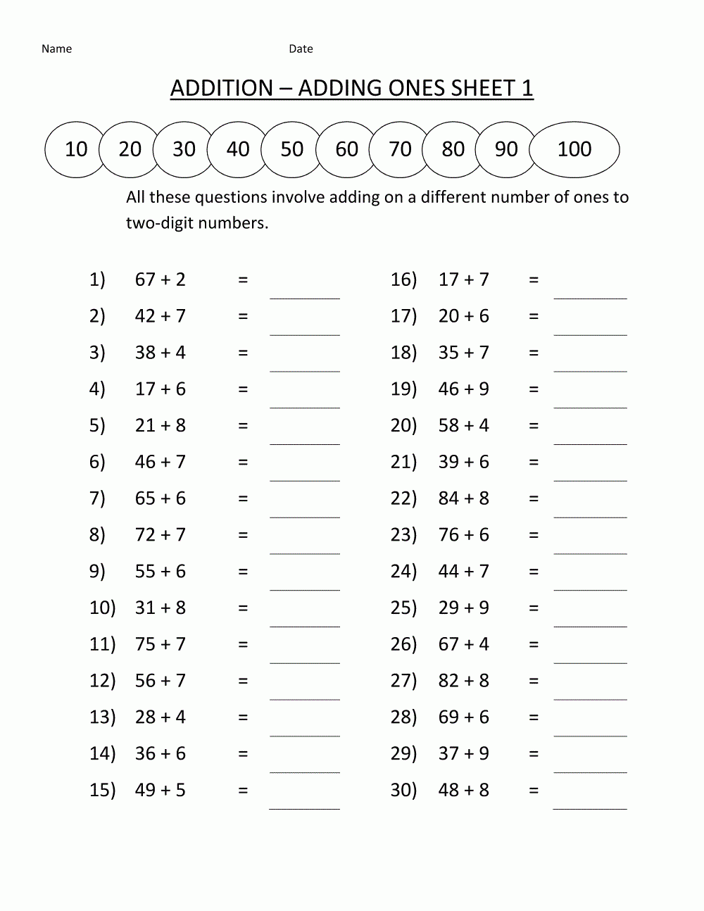 Printable Math Pages in Free Printable 10 Years Old Maths Worksheet