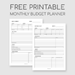 Printable Monthly Budget Planner For Free Printable Blank Budget Sheet