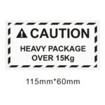 Rectangle Caution Heavy Team Lift Stickers Self Adhesive Shipping Pertaining To Free Printable Heavy Package Sticker