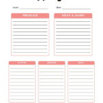 Shopping List Template   Culinary Hill For Free Printable Grocery List