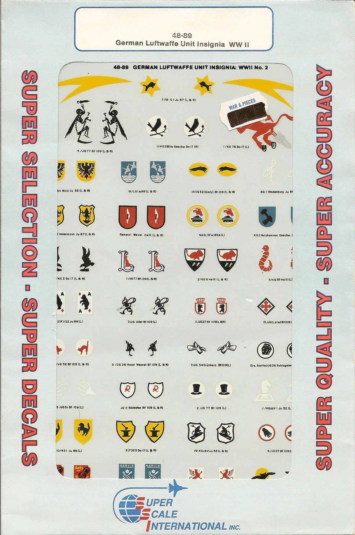 Superscale 48-89 1/48 Scale World War Ii German Luftwaffe Unit regarding Free Printable WW2 German Decals for 1/48 Scale Models