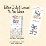 Tic Tac Labels   Etsy Regarding Adult Tic Tac Labels Free Printable