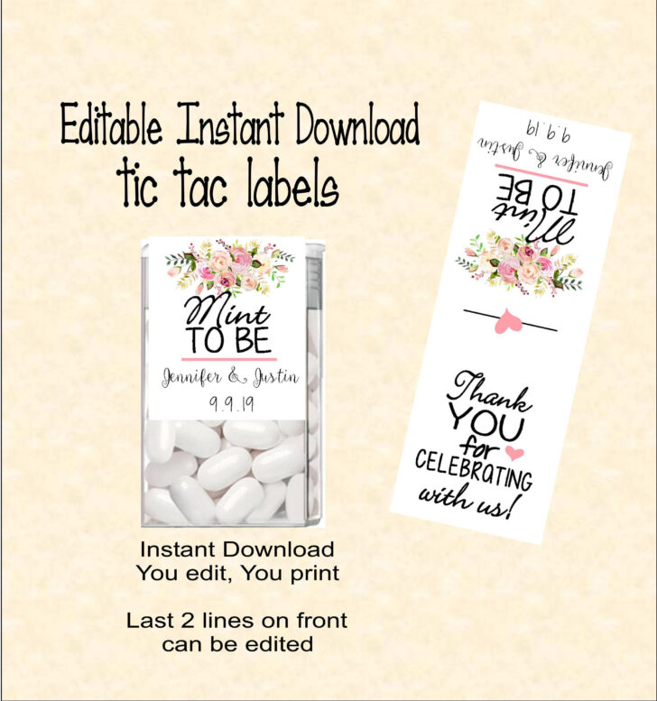 Adult Tic Tac Labels Free Printable