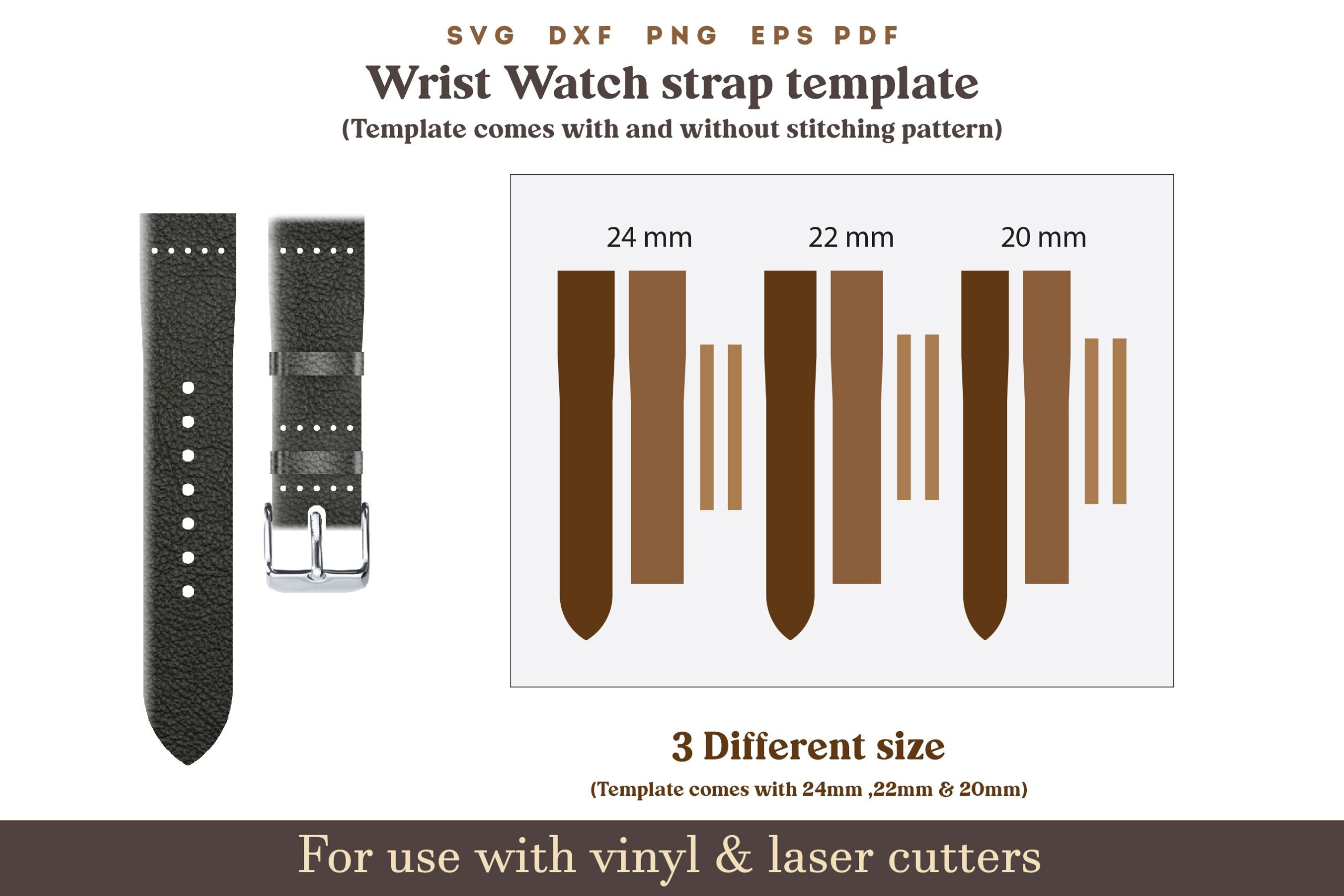 Watch Strap Band Pattern Svg, Wrist Watch Strap Template Pdf inside Free Printable Watch Band Template