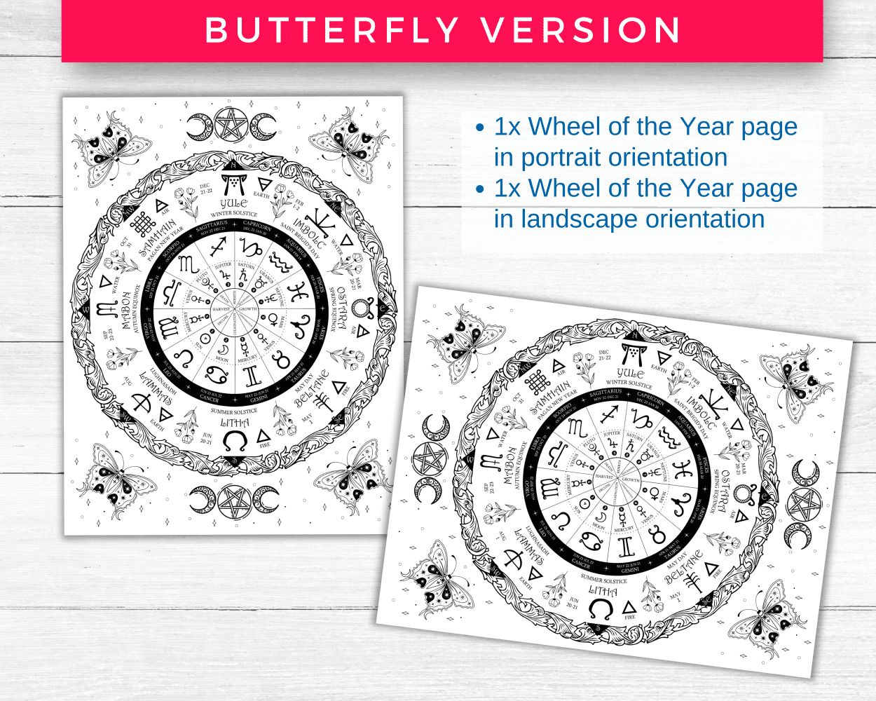 Wheel Of The Year Coloring Pages | Printable Grimoire Pages For with A Year and a Day Witchcraft Free Printables